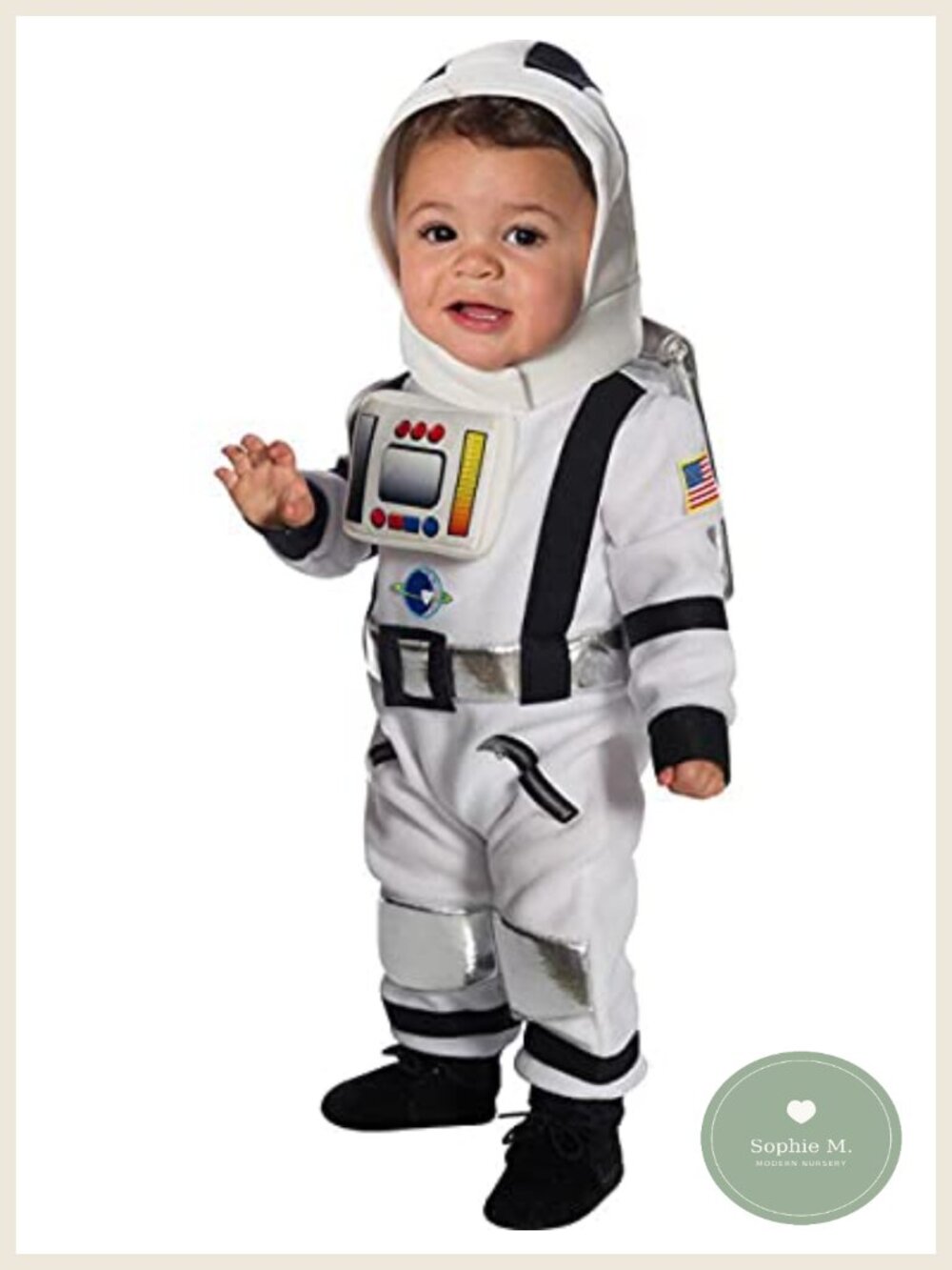 Baby Toddler Astronaut Costume Jumpsuit Halloween Cosplay with Headpiece and